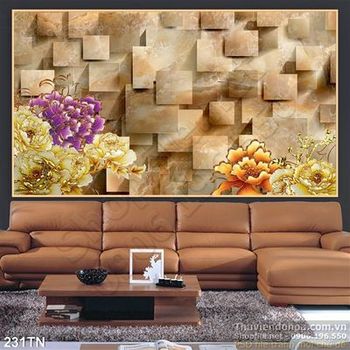 Tranh giả ngọc hoa mẫu đơn