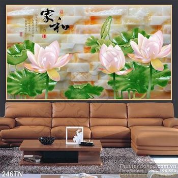 Tranh giả ngọc hoa sen