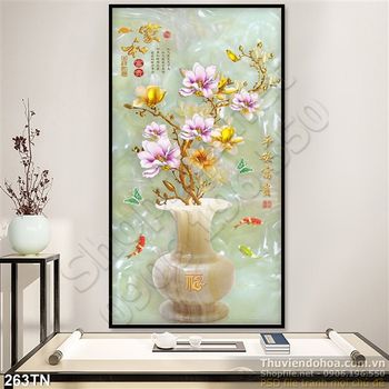 Tranh giả ngọc hoa trang trí