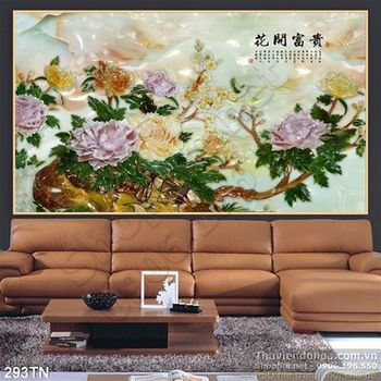 Tranh giả ngọc hoa mẫu đơn