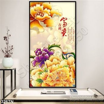 Tranh giả ngọc hoa thu pháp trang trí