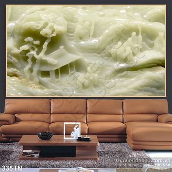 Tranh giả ngọc phong thủy mùa xuân