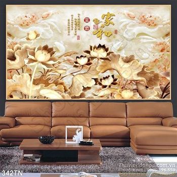 Tranh giả ngọc hoa sen