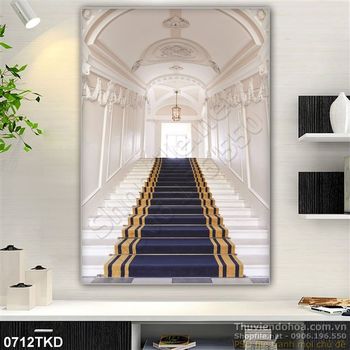 Tranh cầu thang trong biệt thự