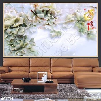 Tranh giả ngọc hoa đá trang trí