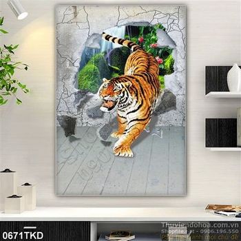 Tranh hổ trang trí treo tường