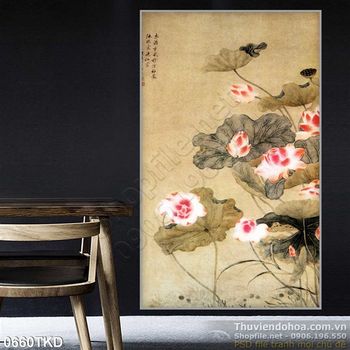 Tranh hoa Sen nghệ thuật treo tường