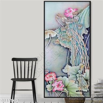 Tranh hoa sen nghệ thuật treo tường