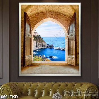 Tranh cửa sổ nhìn ra biển