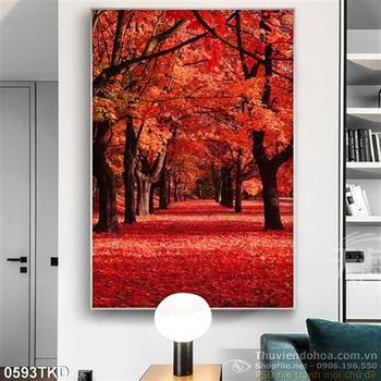 Tranh con đường rừng phong