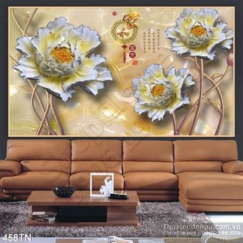 Tranh giả ngọc hoa thư pháp treo tường