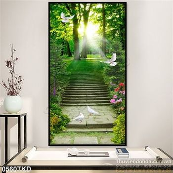 Tranh bậc thang và chim bồ câu