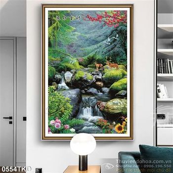 Tranh đôi nai trong rừng