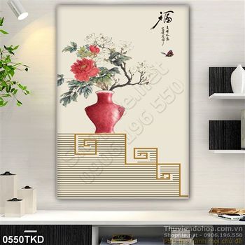 Tranh bình hoa phong thủy