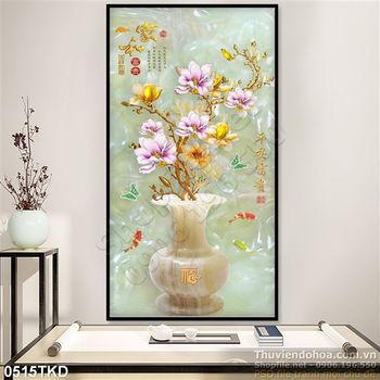 Tranh giả ngọc bình hoa Mộc Lan