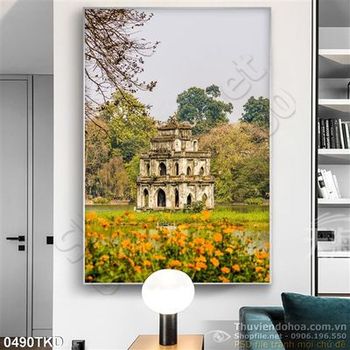 Tranh tháp Rùa Hồ Gươm Việt Nam