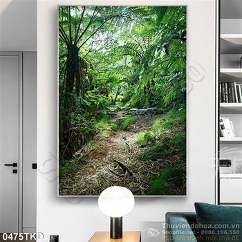 Tranh con đường mòn trong rừng