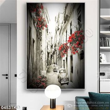 Tranh con hẻm trong phố