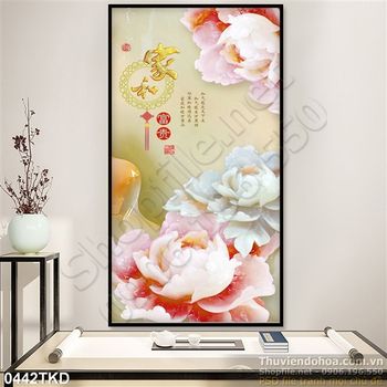 Tranh gỉa ngọc hoa Sen