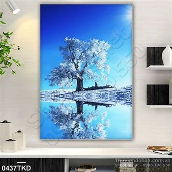 Tranh cây màu đông
