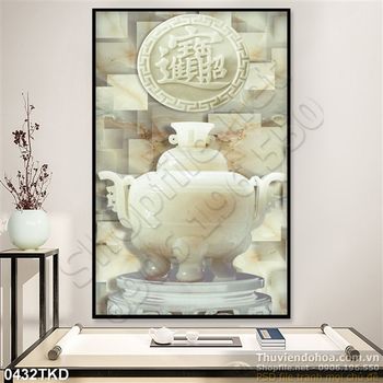 Tranh bình cổ giả ngọc