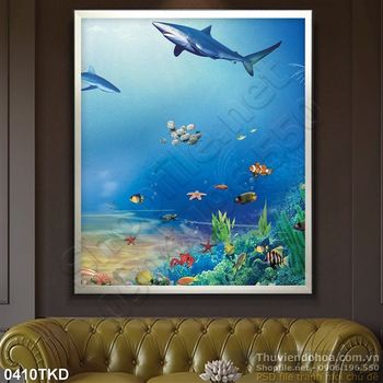 Tranh cá mập và đại dương