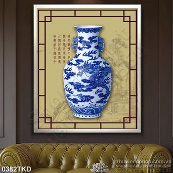 Tranh bình hoa cổ phong thủy