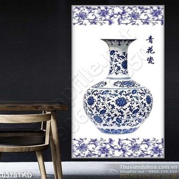 Tranh bình hoa cổ nghệ thuật