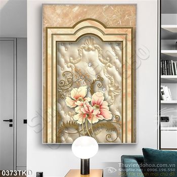Tranh hoa cổ điển trang trí phòng khách