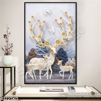 Tranh giả ngọc điêu khác hươu
