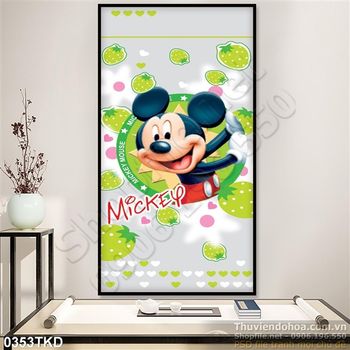Tranh chuột Mickey dán tường cho bé
