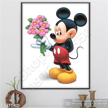 Tranh Chuột mickey trang trí phòng ngủ