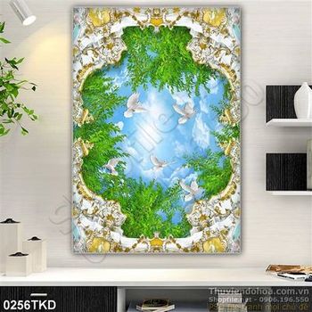 Tranh trần nhà chim bồ câu