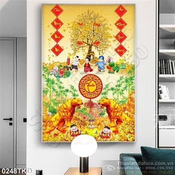 Tranh Hổ in lịch Tết chất lượng cao