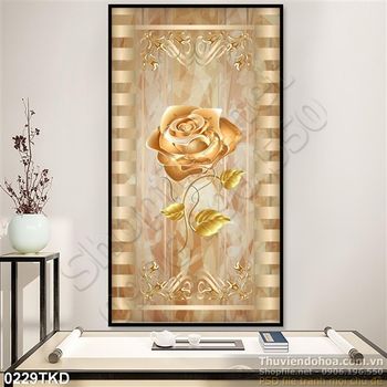 Tranh hoa hồng kim tiền đẹp nhất