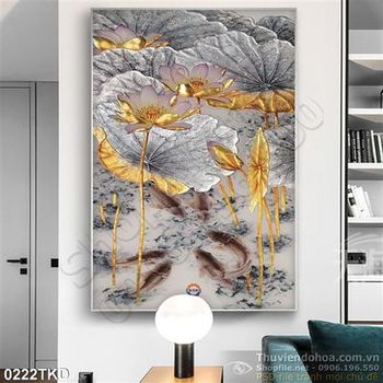 Tranh hoa Sen nghệ thuật treo tường
