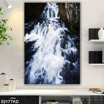 Tranh thác nước trang trí phòng khách