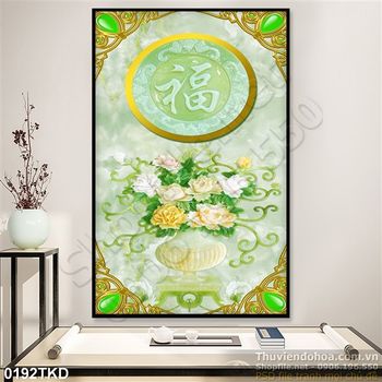 Tranh hoa mẫu đơn giả ngọc