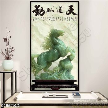 Tranh pháp ngựa phong thủy treo tường