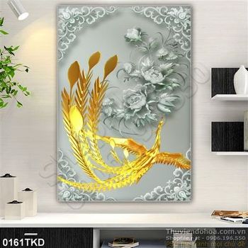 Tranh giả ngọc chim Phượng hoàng
