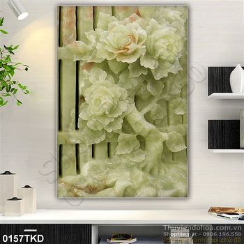Tranh giả ngọc hoa hồng phong thủy