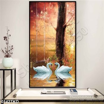 Tranh thiên nga trong rừng