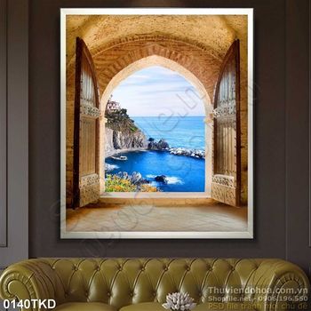 Tranh cửa sổ nhìn ra biển