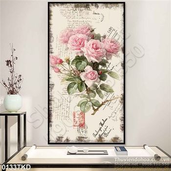 Tranh sơn dầu hoa hồng