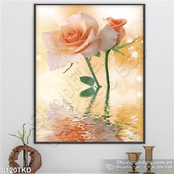 Tranh hoa hồng trang trí tường