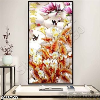 Tranh hoa Mộc lan nghệ thuật
