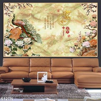 Tranh giả ngọc chim công và mùa xuân