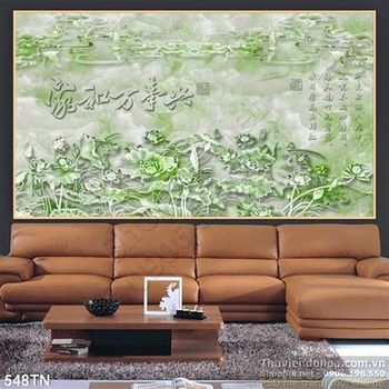 Tranh giả ngọc thư pháp phong thủy