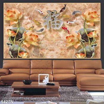 Tranh giả ngọc hoa sen