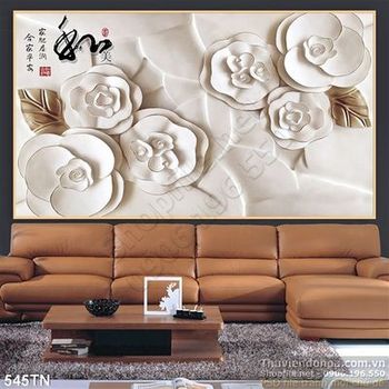 Tranh giả ngọc hoa mai thư pháp